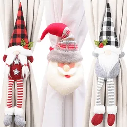 クリスマス装飾クリスマスカーテンホルダーバックルぬいぐるみエルクサンタクロースドールズ装飾カーテンバンドホームルームのクリスマスデコレーション220901