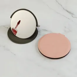 Мини -круглое компактное зеркало Элегантные карманные зеркала макияжа с портативными косметическими инструментами PU