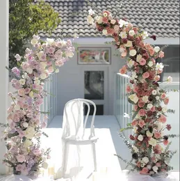 Party Decoration Wedding Props Ox Horn Sheep Gate Iron Flower Arch Shelf Arc Outdoor