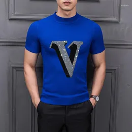 Camisetas masculinas de inverno masculino de caxemira juvenil tops personalizados de malha de camiseta de malha se sente confortável