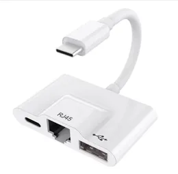 100 Mbps USBC Ethernet Network Adapter Typ C till RJ45 PD Power Interface Wireless Network Card Converter