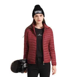 Damen Daunenparkas SANTELON Frauen Elegantes Modedesign Gepolsterte Pufferjacke Mantel Weibliche Soild Warme Baumwollkleidung Ultraleichte Oberbekleidung mit Tasche 220902