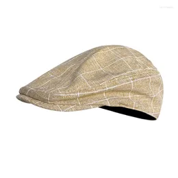 Berets 2022 Vintage Spring Summer Casual Flat Caps Мужчины серый хлопок мужской водитель шляпа британские женщины Gatsby Gorras BLM310
