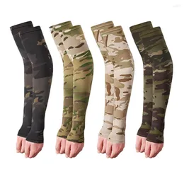 Knee Pads 2pcs Tactical Camouflage Sports Arm Sleeve Basketball Cycling Warmer Summer Running Fishing UV Sun Protection Cuff Cover