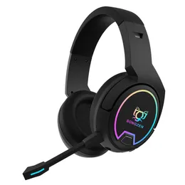 Bluetooth Wireless Ohrhörer High Bass Stereo RGB Gaming Headset mit Mikrofon PS4 PS5 PlayStation 4 5 PC USB Gamer -Kopfhörer für Laptop -Computer