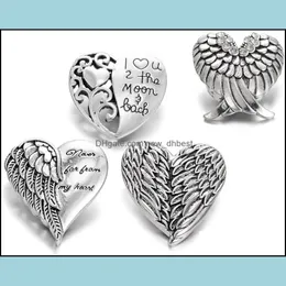 CLASPS HOOKS Noosa Wings Heart Ginger Snap I Love You to the Moon and Back Chunks 18mm knappar DIY Armband Halsband J DHSeller2010 DHX2Z