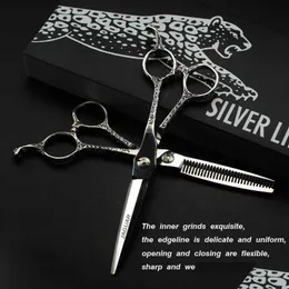 Tesoura de cabelo Jaguar GM45 Profissional barbeiro tesoura de cabelo 6 0 9cr 62HRC Disidade corta rachadura