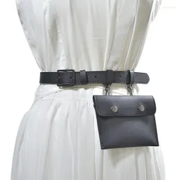 Belts Women Fashion Weist Bag Designer Vintage Belt Female Multi-Function Crossbody Pack Pack Packs Joker Pockets B-9126