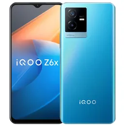 Orijinal Vivo IQOO Z6X 5G Cep Telefonu 6GB 8GB RAM 128GB 256GB ROM MTK BOYUTUCU 810 Android 6.58 "LCD Tam Ekran 50MP AR 6000mAH Parmak İzi Yüzü Uyanık Akıllı Cep Telefonu