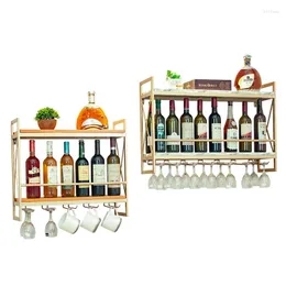 Christmas Decorations Cy Customizable Wall-Mounted Light Luxury Wine Cabinet Display Rack Wall Storage Household Glass Holder