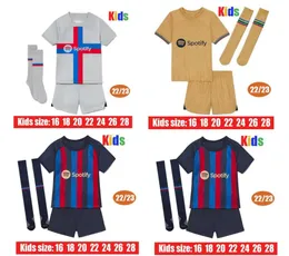 Ansu Fati Soccer Jersey Camisetas de Football Barcelona 22 23 Memphis Pedri Kun Aguero Adama Ferran 2022 2023 Griezmann F. de Jong Dest Size Kit Kids