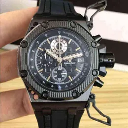 Piquet Audemar Designer Watch Mens Lüks Mekanik Saatler Apa Pwatch İş Gündelik Kişilik Tasarımı Siyah Dial Dezel Kauçuk Toka Ceneva Marka Bilek Saati