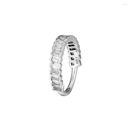 Klusterringar ckk ring glacial skönhet silver för kvinnor män anel feminino 100% 925 smycken sterling anillos bröllop