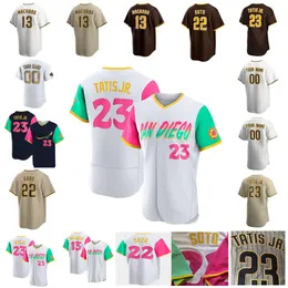 City Connect San Diego Xander Bogaerts Baseball Jerseys Хуан Сото Мэнни Хадо Фернандо Татис -младший Джо Масгроув Ю Дарвиш Кроненворт Тони Гвинн Хорхе Альфаро