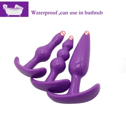 Sex toy massagers 7 Pcs/Set/lot Anal Plug Vibrator Silicone Anal Woman Butt Plugs Adult Products For Couples Women Masturbator
