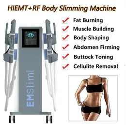 Original EMS Neo slimming Machine RF Electromagnetic Muscle Stimulator Weight Loss 4 Handles Body shape fat reduce butt lift Cellulite Removal with Rf and Cushion