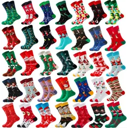 Julstrumpor Kvinnor Män högkvalitativ Cotton Happy Personality Cartoon Winter Autumn Long Sock