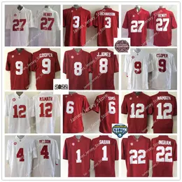 American College Football Wear College 6 Blake Sims Jersey 8 Julio Jones 9 Amari Cooper 12 Joe Namath 22 Mark Ingram 1 Nick Saban 13 Tua Tagovailoa Alabama Jerseys 27 Der