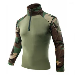 Männer Casual Hemden Männer Taktische T-shirt Langarm Camouflage US Army Shirt Tatico Tops Militär Kampf T-shirt Mann Jagd Kleidung