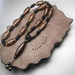 Doğal dzi boncuk kolye cazibesi mücevherleri satan zincirler kadınlar için el oymalı kadınlar Moda Aksesuarları A006