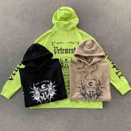 Erkek Hoodies Sweatshirts 2022FW Hoodie Erkek Kadın Yüksek Kaliteli Grafik Baskı Etiketi Krest Sweatshirtler Büyük boyutlu kazaklar T220901