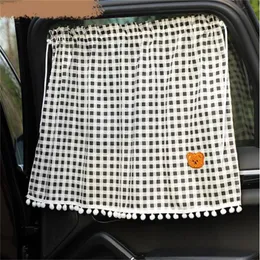 Crib Netting Car Sun Shade Curtains Cute Cartoon Bear Cars Styling Rear Side Window Windshield Sunshade Protect Windows Curtains 20220903 E3