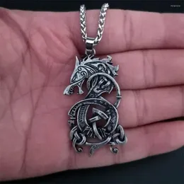 Choker Nordic Viking Dragon Odin Symbol قلادة قلادة خمر سلسلة سترة طويلة المد والنساء المجوهرات