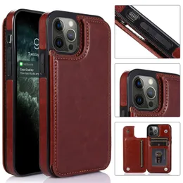 Slim Fit Leather Card Slots Holder Wallet Case For iPhone 14 Pro Max 13 12 11 XR XS X 8 7 Plus Flip Stand Phone Cover Funda