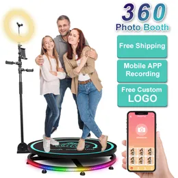 Party Slow Rotating Spinning Stage Lighting Camera 360 Degree Photobooth Automatisk video 360 Fotob￥s