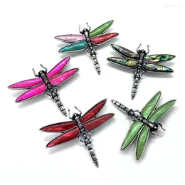 Ciondoli Natural Shell Dragonfly Shape Spettaio Collana Pendant Abalone Mother of Pearl Gioielli che producono accessori
