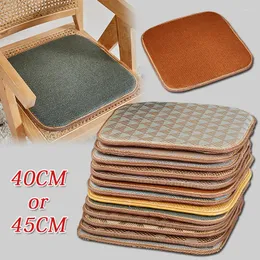 Kudde 1st sommarstol icke-halkbambu rotting säte för kontor matsal cool matta bakre heminredning 40 cm 45 45 cm