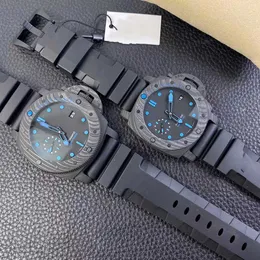 Vs fabrika 14 tarzı dalış saatleri mekanik hareket 42 mm karbon fiber kasa doğal kauçuk saat bandı safir kristal cam süper