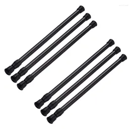 Shower Curtains 6PCS Spring Curtain Rods 16 To 28 Inch Tension Rod Adjustable Expandable