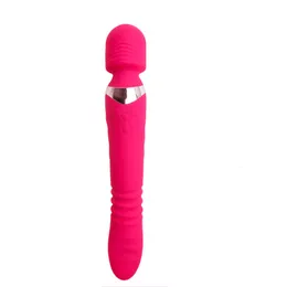 Sexleksaksmassager uppvärmning sväng 2 i 1 dildo vibrator massager rotation vibration 7 hastighet g spot vibrator för kvinnor klitoris stimulator