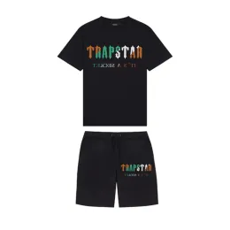 Camisetas masculinas Trapstar T CIMSAS Y SHORTS Set Men Pack Summer Basketball Jogging Sportswear Streetwear Streetwear