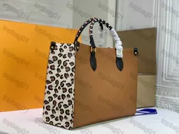 Designer Wild at Heart serie ONTHEGO tote bag veloce Leopard Embossing Genuine Leather Handbags Mini bag 003