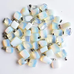 Trendiga diverse Natural Stone Charms blandade oregelbundna form Opal Rose Quartz Pendants smycken