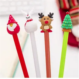 Cartoon Christmas Gel Pen Color Plastic Black Ink Pen Office School Supplies GC1560