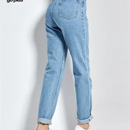 Tute da donna Pagliaccetti Pantaloni Harem Vintage Jeans a vita alta Donna Fidanzati Figura intera Mamma Cowboy Denim Vaqueros Mujer 220902