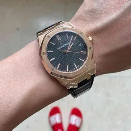 Luxury Mens Mechanical Watch Royal 41mm Rose Gold 15500OR Belt Swiss ES Wristwatch