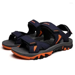 Sandaler i Mens Flat Gladiator Sandles 39 Praia sko storlek tofflor l￤der f￶r S Sandalia skor Sandalias Slip Hombre Casual Vietnam p￥