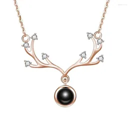 Подвесные ожерелья Onequarter Elk S925 Серебряное серебро для женщин Персонализированное ожерелье для ожерелья