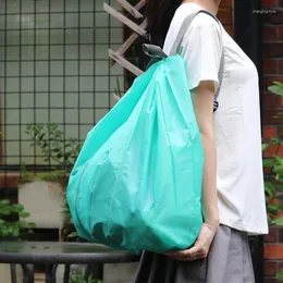 쇼핑백은 양면 사용 휴대용 어깨 가방 접이식 정사각형 폴리 에스테르 여행 환경 보호 저장