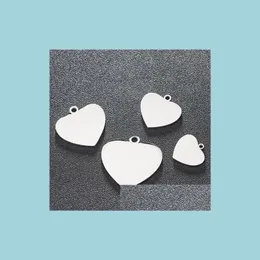 Pendant Necklaces Unisex Fashion Stainless Steel Necklace Pendant Women And Men Creative Glossy Heart Diy Accessories Drop D Lulubaby Dhcba