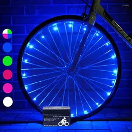 Corde ruote per bici a corda raccata a corda 20d blu motociclette ciclistica led lampada flash flash lampada