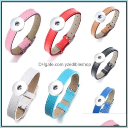 سحر أساور Noosa Snap Bracelet المجوهرات أصيلة جلدية حبلا سحر معصم FIT DIY 18 مم لقطات إسقاط تسليم 202 DHSELLER2010 DHSHQ