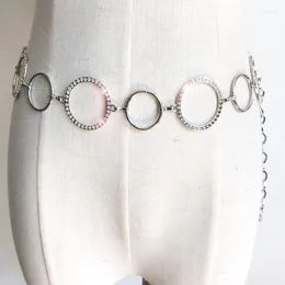 Cinturones 2022 de lujo para mujer, anillo con borlas, cadena, cinturón, diamantes de imitación, novia, plata, ostentoso, cristal femenino, accesorios para la cintura