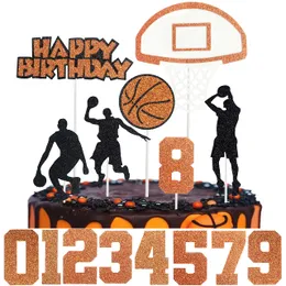 Andra festliga festförsörjningar L basket Happy Birthday Cake Topper slam dunk dekoration barn tonåringar pojkar po prop dro drinkpers amv2p