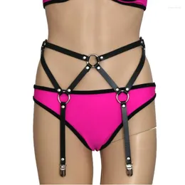 Belts Street Women Leather Slim Body Bondage Cage Punk Sculpting Harness Waist Belt Straps Leg Ring Accessories