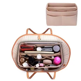 Torby kosmetyczne Make Up Organizer Wkładka do torebki filc z wyjazdem w torebkę Wewnętrzną FILNE Różne torebki marki 220905